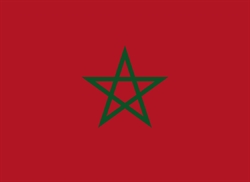 [ai] The flag of Morocco, featuring a red background with a green pentagram star at the center.